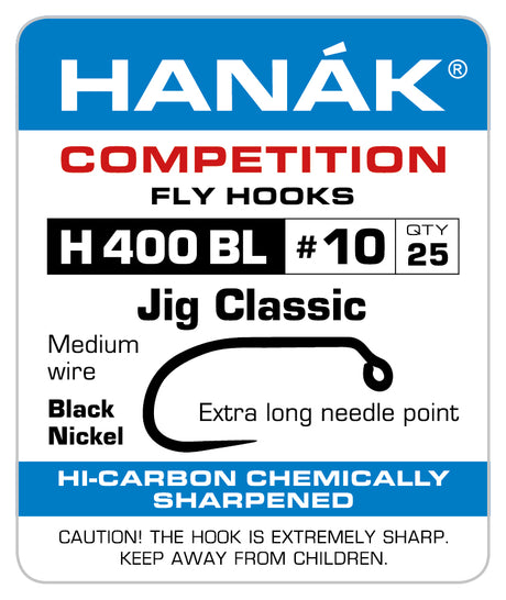 Hanak H450BL Jig Superb Fly Hooks Barbless (25pcs/package) – Clonanav Fly  Fishing