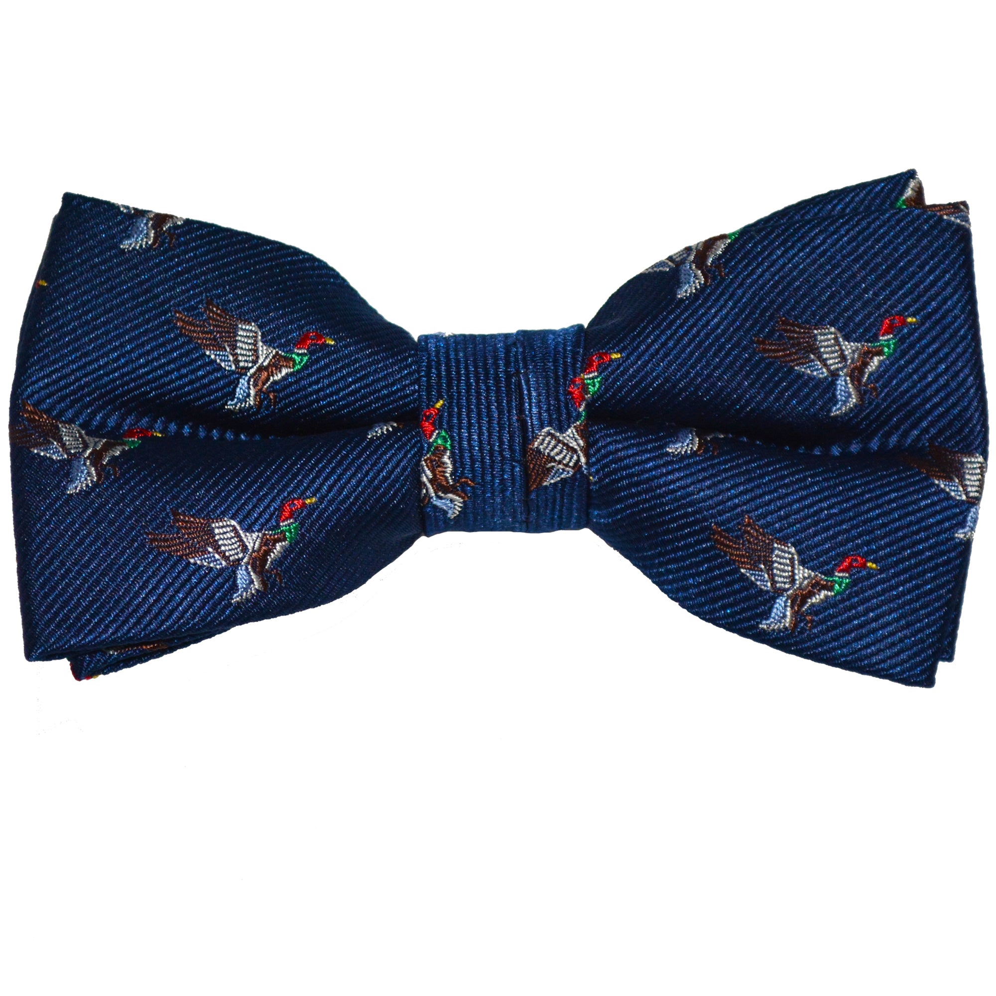 Duck Bow Tie - Navy, Woven Silk, Pre-Tied for Kids – SummerTies