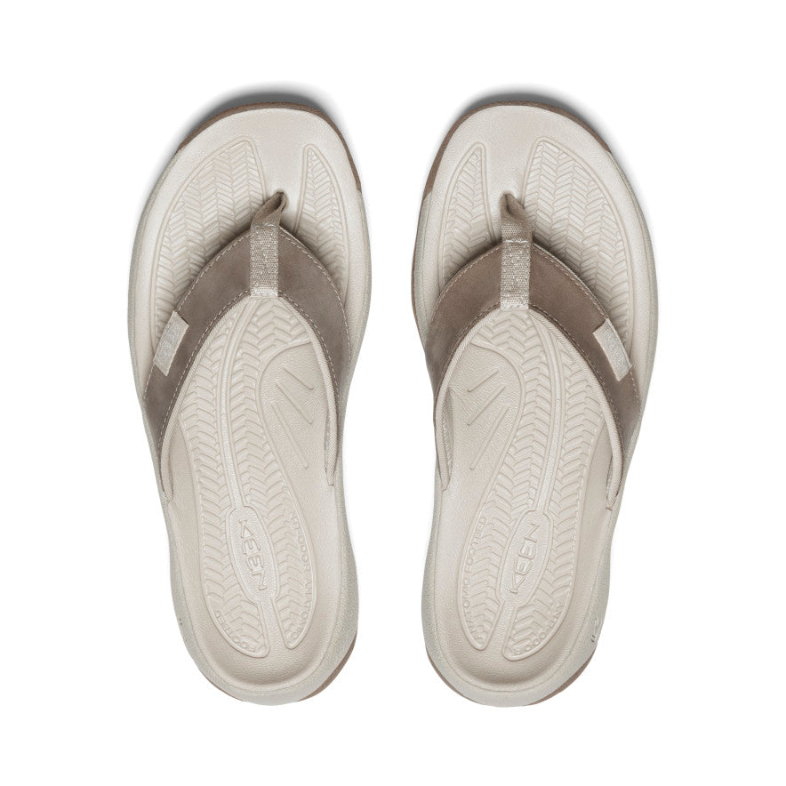 Women's Kona Leather Flip-Flop | Brindle/Silver Birch