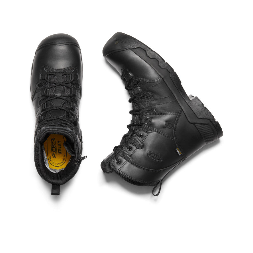 Men's Black Work Boots - CSA Oshawa+ 8 WP Side Zip