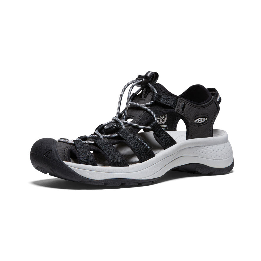 $130 NEW KEEN women's Astoria West Open Toe Sandal, Black/Black, 10.5 US  A94