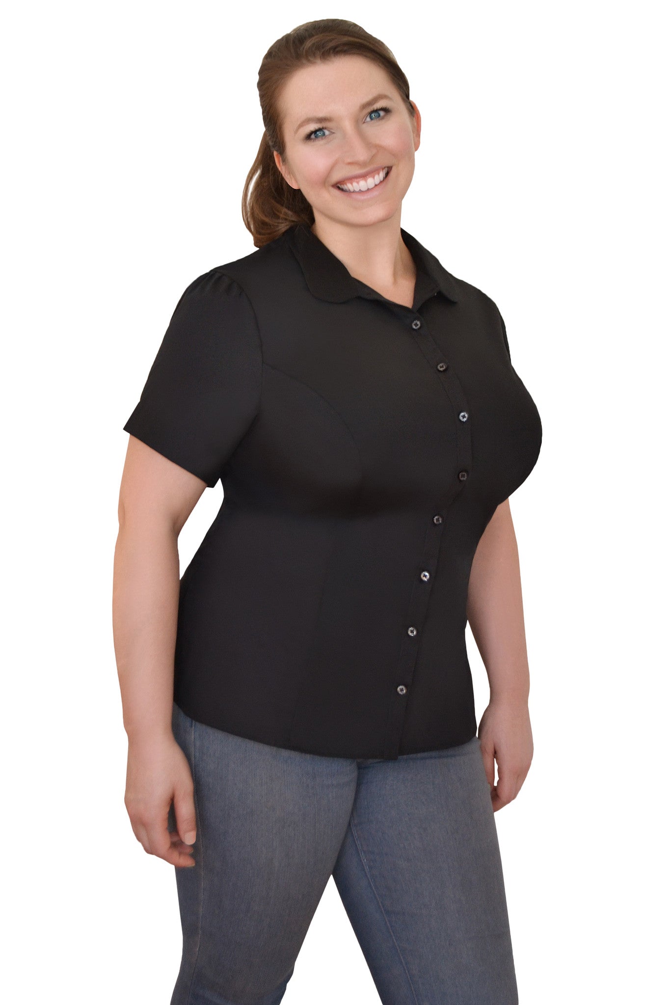 The Classic Short Sleeved Shirt (Black