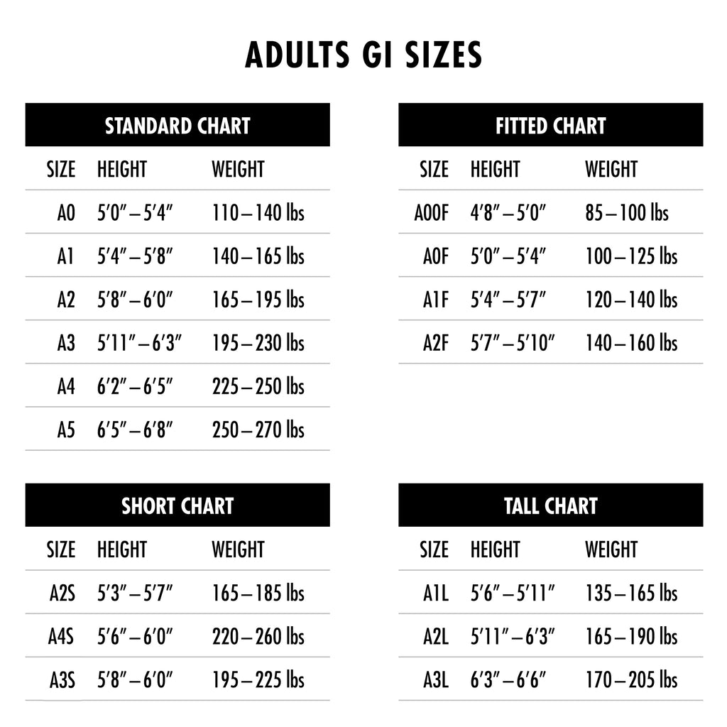 LB General Size Guide