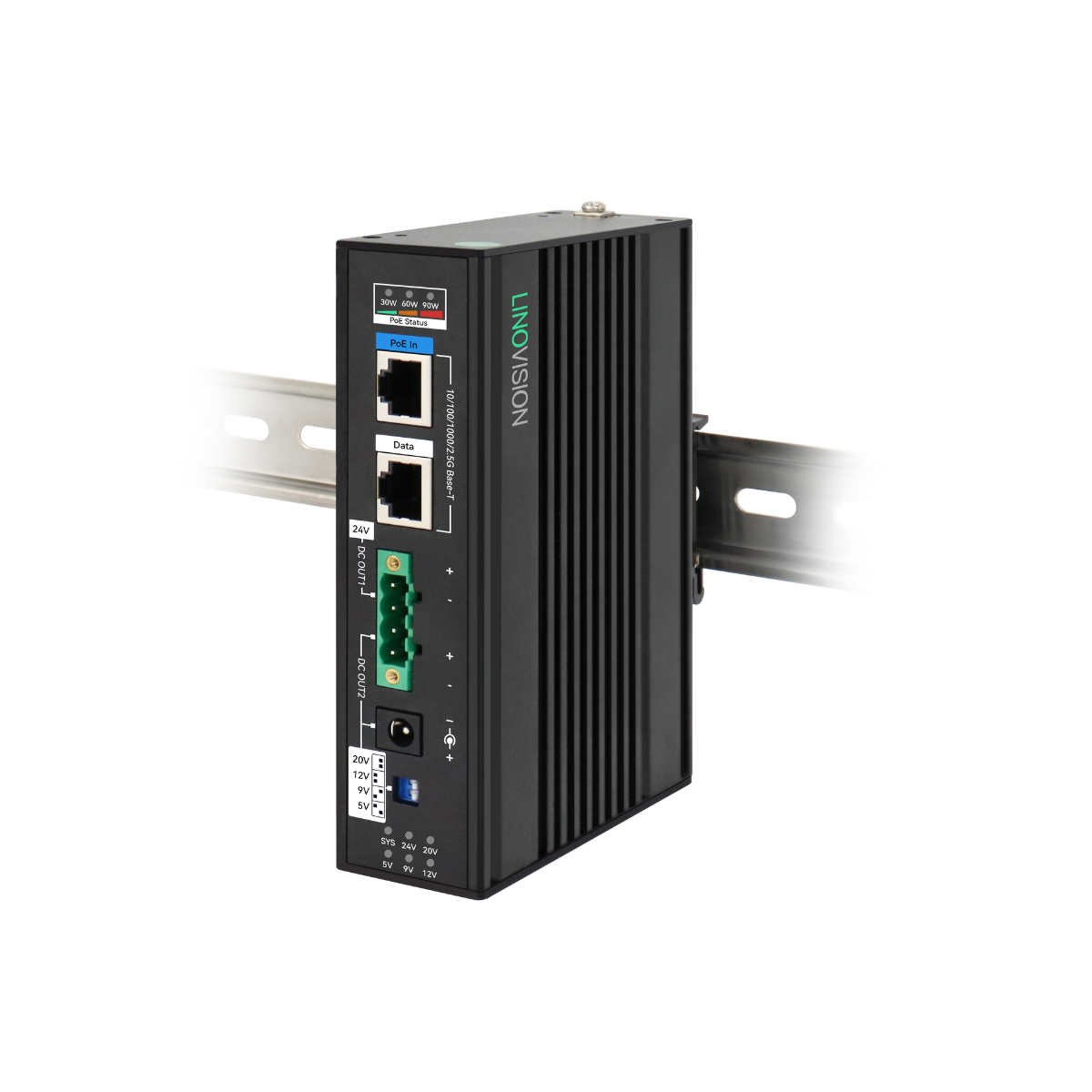 Industrial Gigabit POE+ Splitter