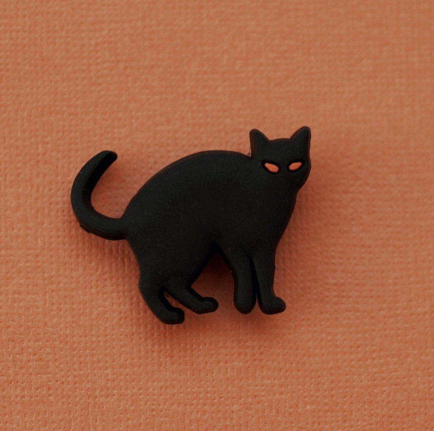 Gothic Manor Shoe Charm - Black Cat