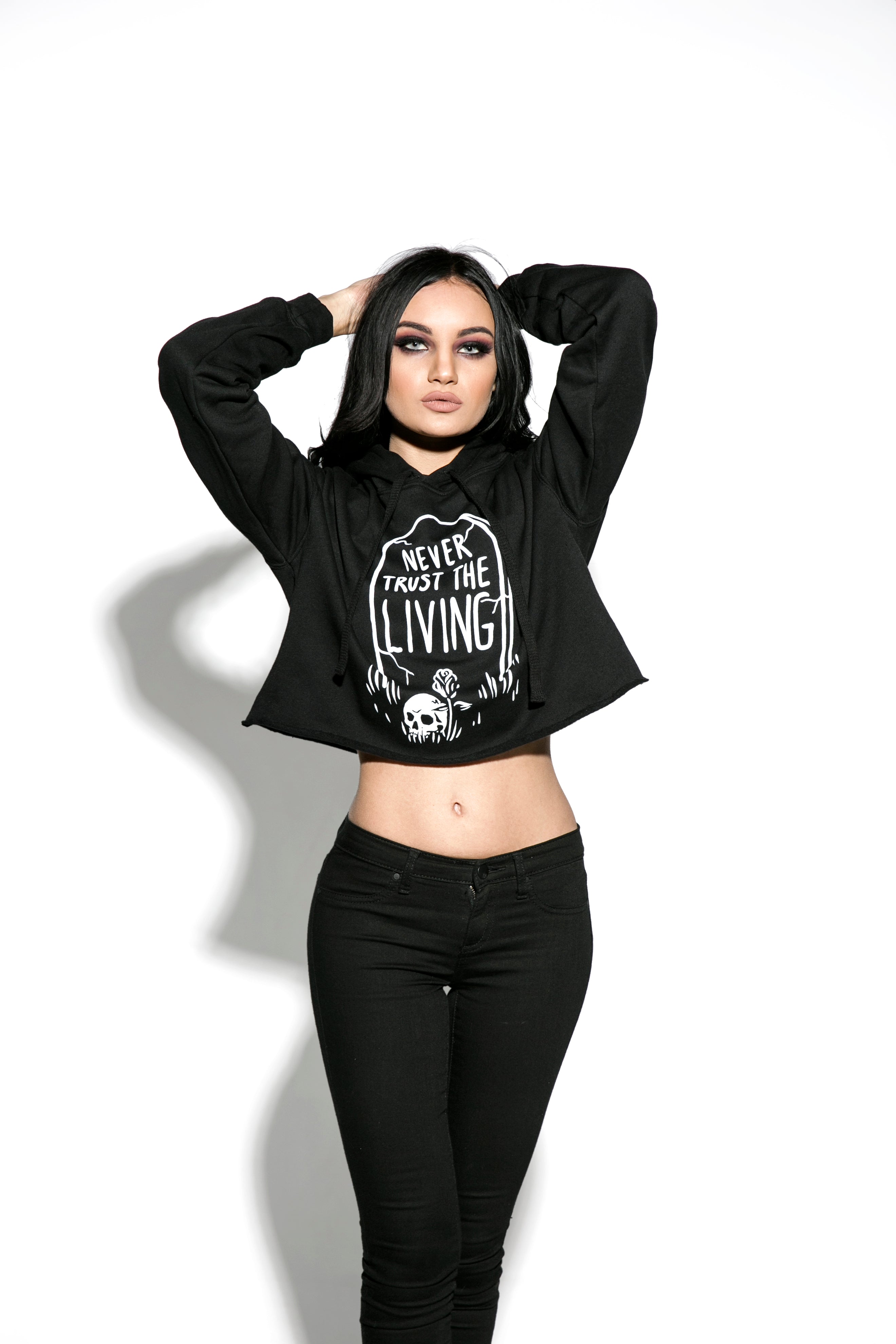 crop hoodie sweatshirt