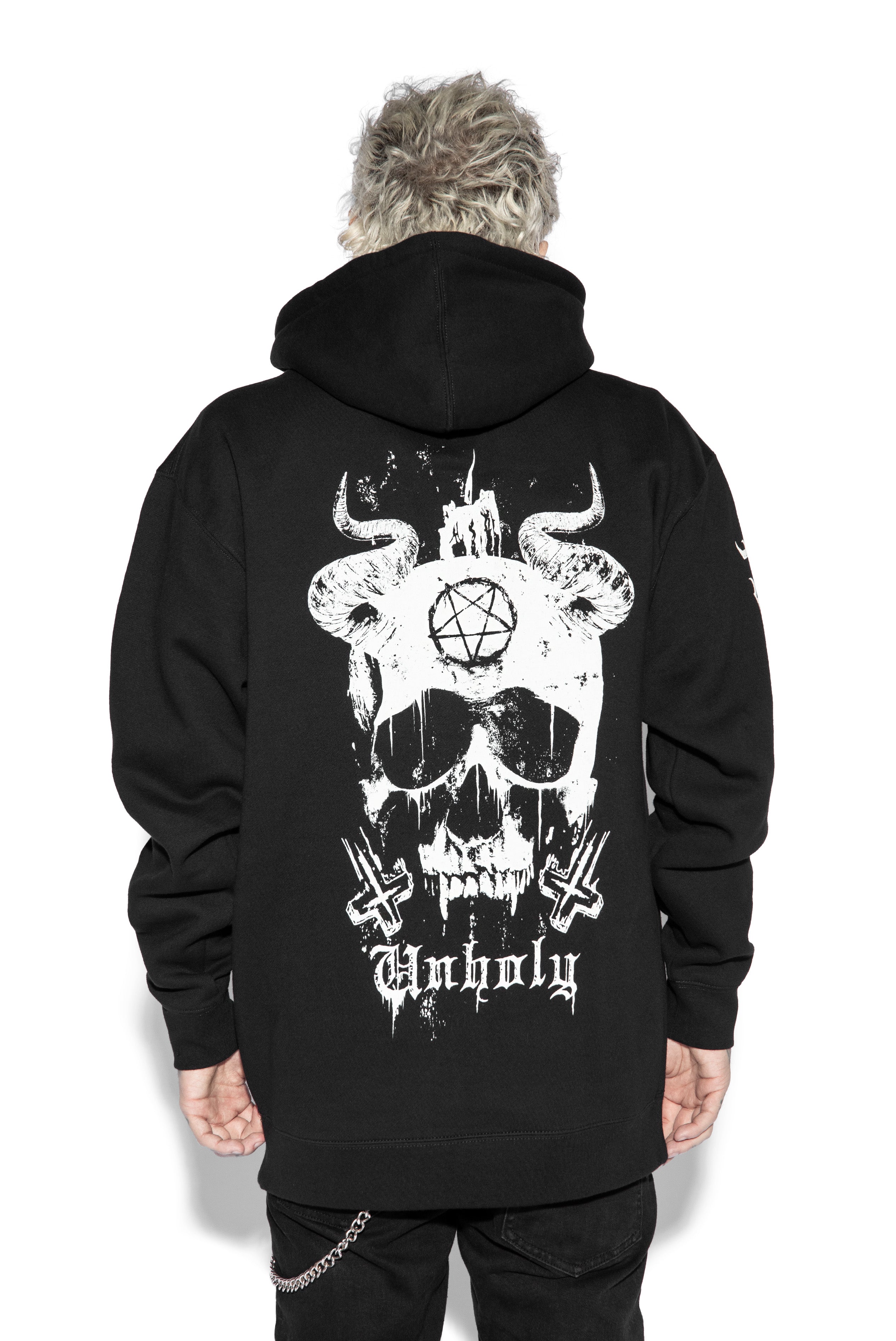 Skull Drip - Heavyweight Hooded Pullover Sweater – Blackcraft Cult