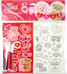 valentine's day party favors sticker sets