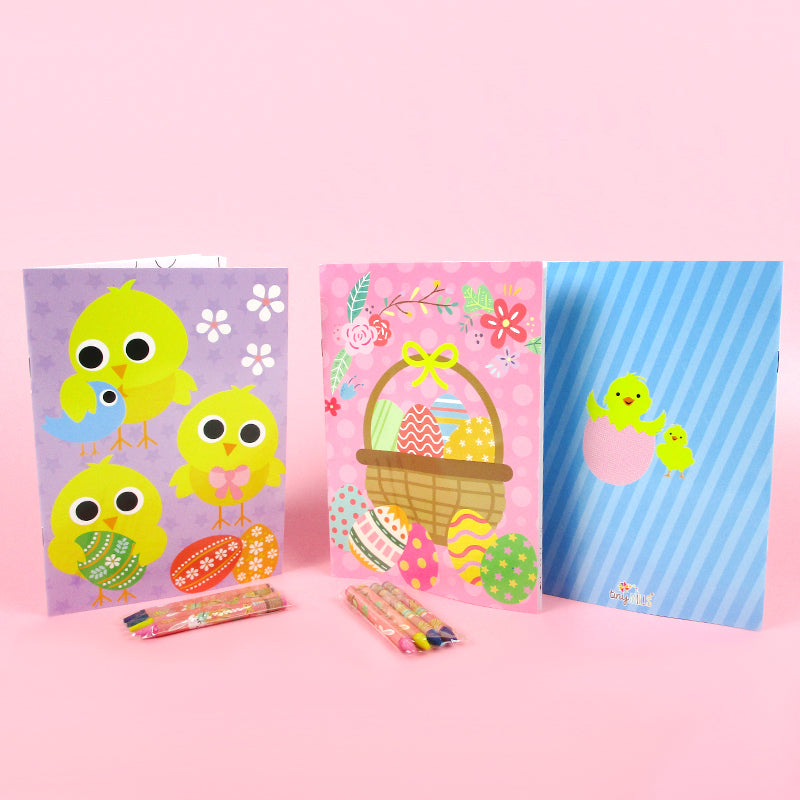 Easter Coloring Books with Crayons Party Favors - Set of 6 or 12 – Tiny ...