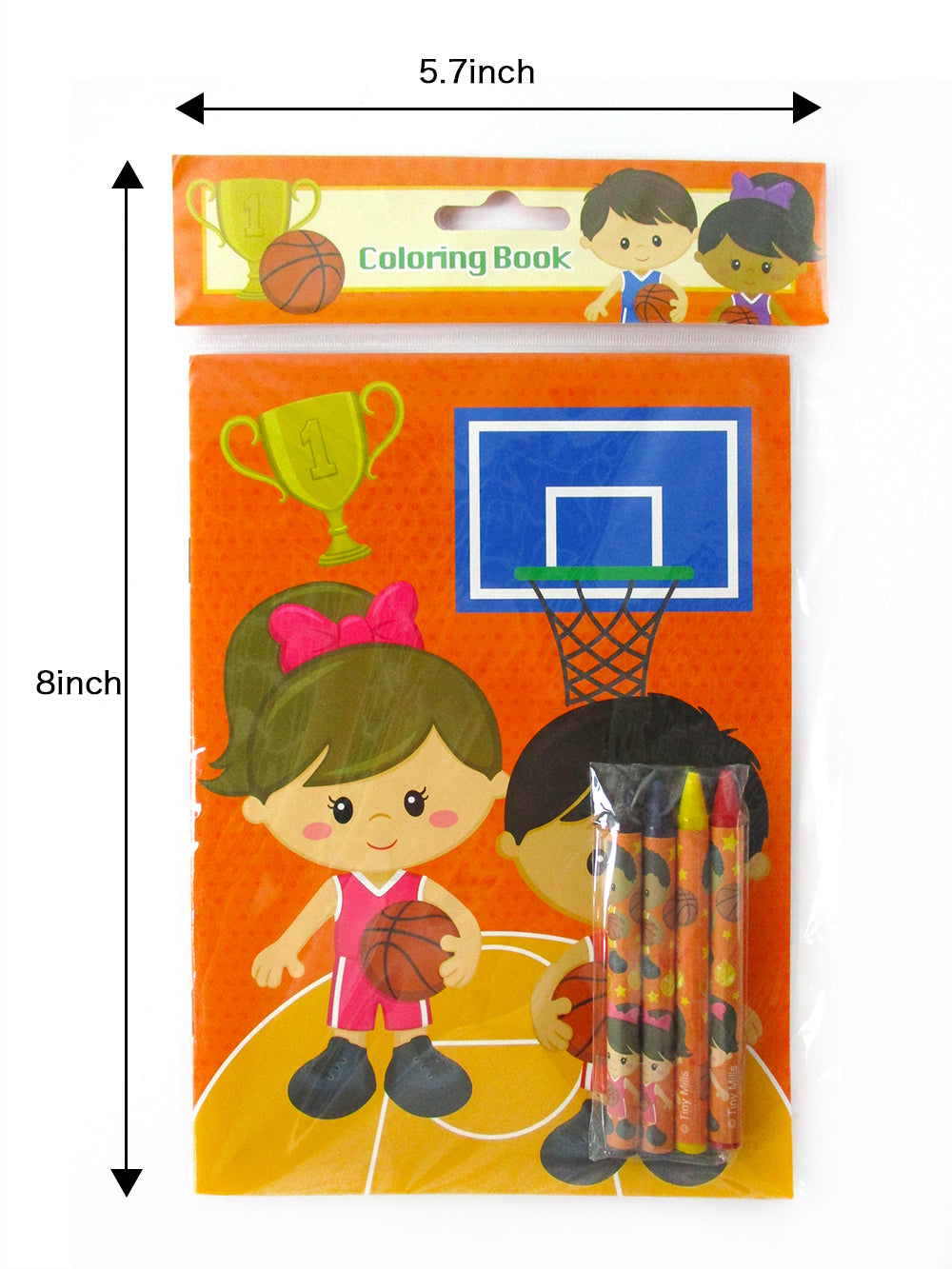 Download Basketball Coloring Books With Crayons Party Favors Set Of 6 Or 12 Tiny Mills