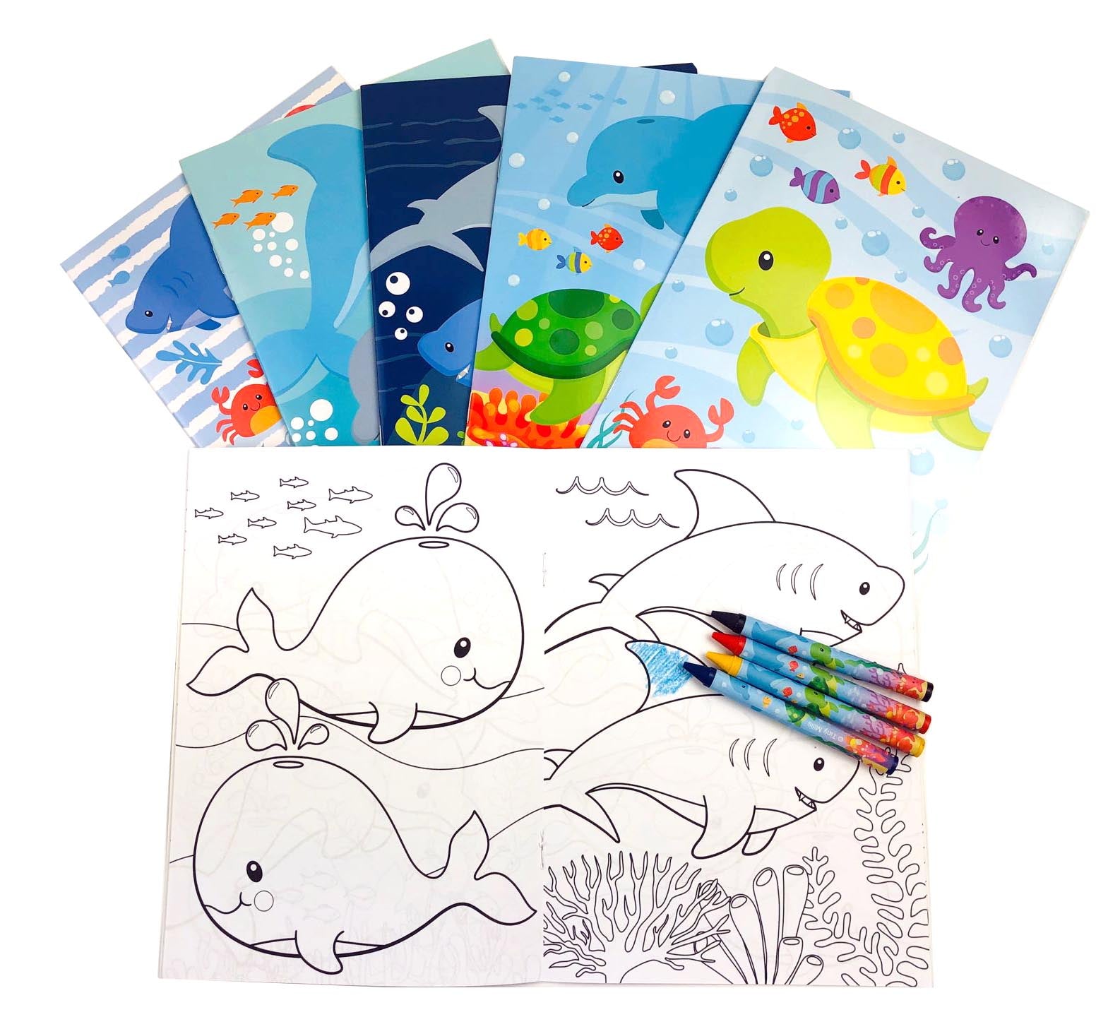 Download Set Of 12 Tinymills Sea Animals Ocean Life Coloring Books With Crayons Party Favors Toys Games Party Favors Artduediligencegroup Com