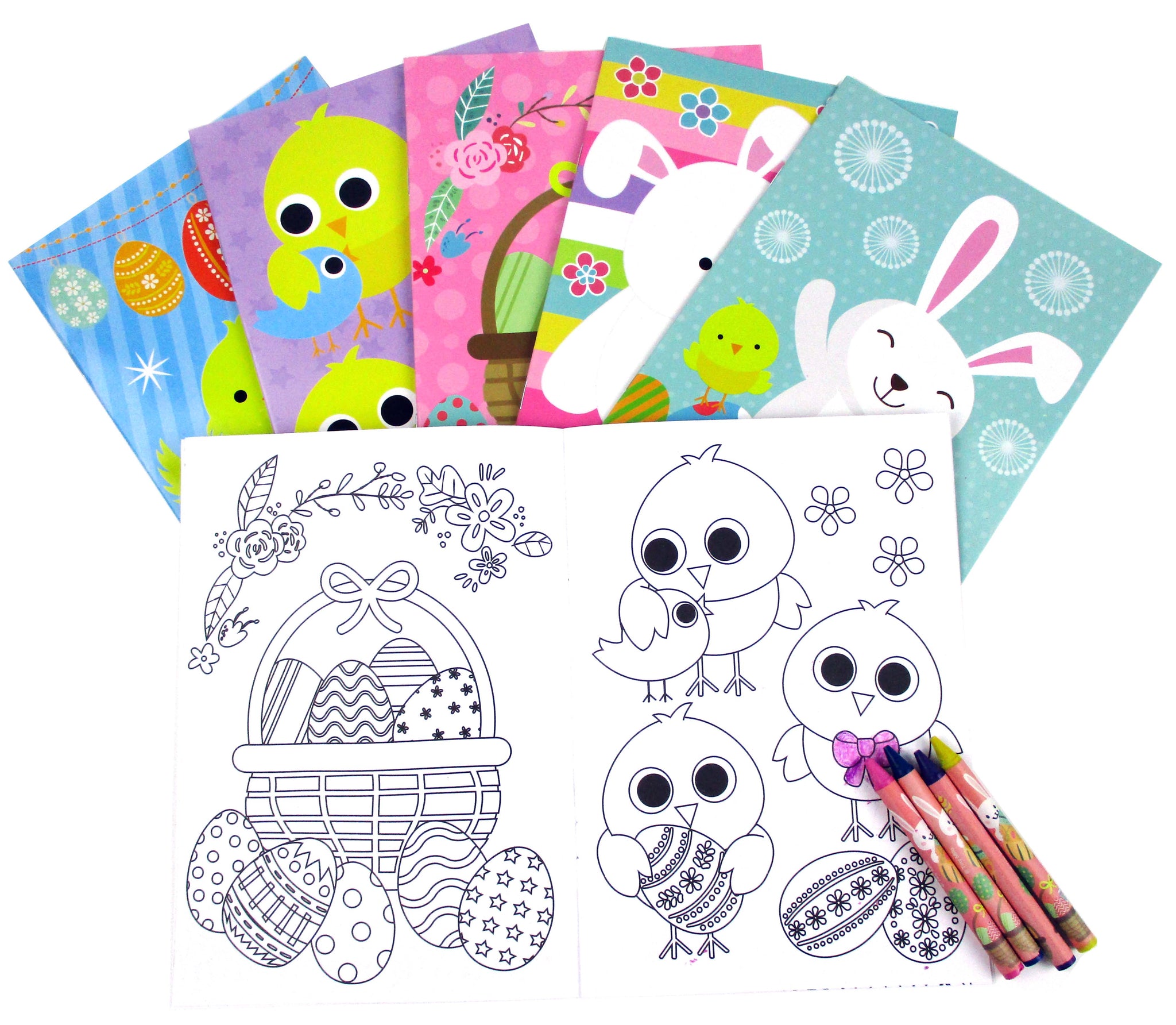 Download Easter Coloring Books With Crayons Party Favors Set Of 6 Or 12 Tiny Mills