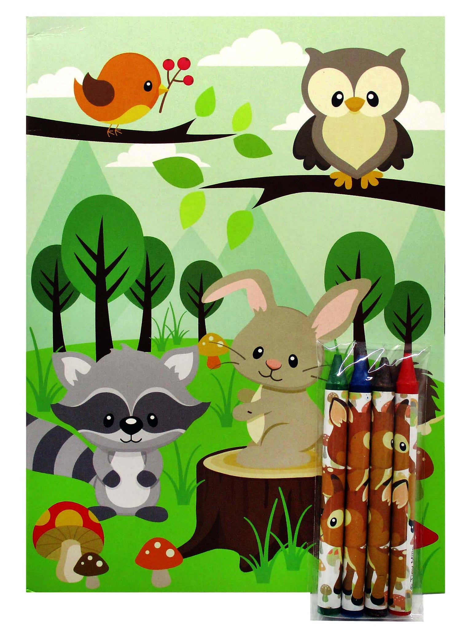 Download Woodland Animals Coloring Books Set Of 6 Or 12 Tiny Mills