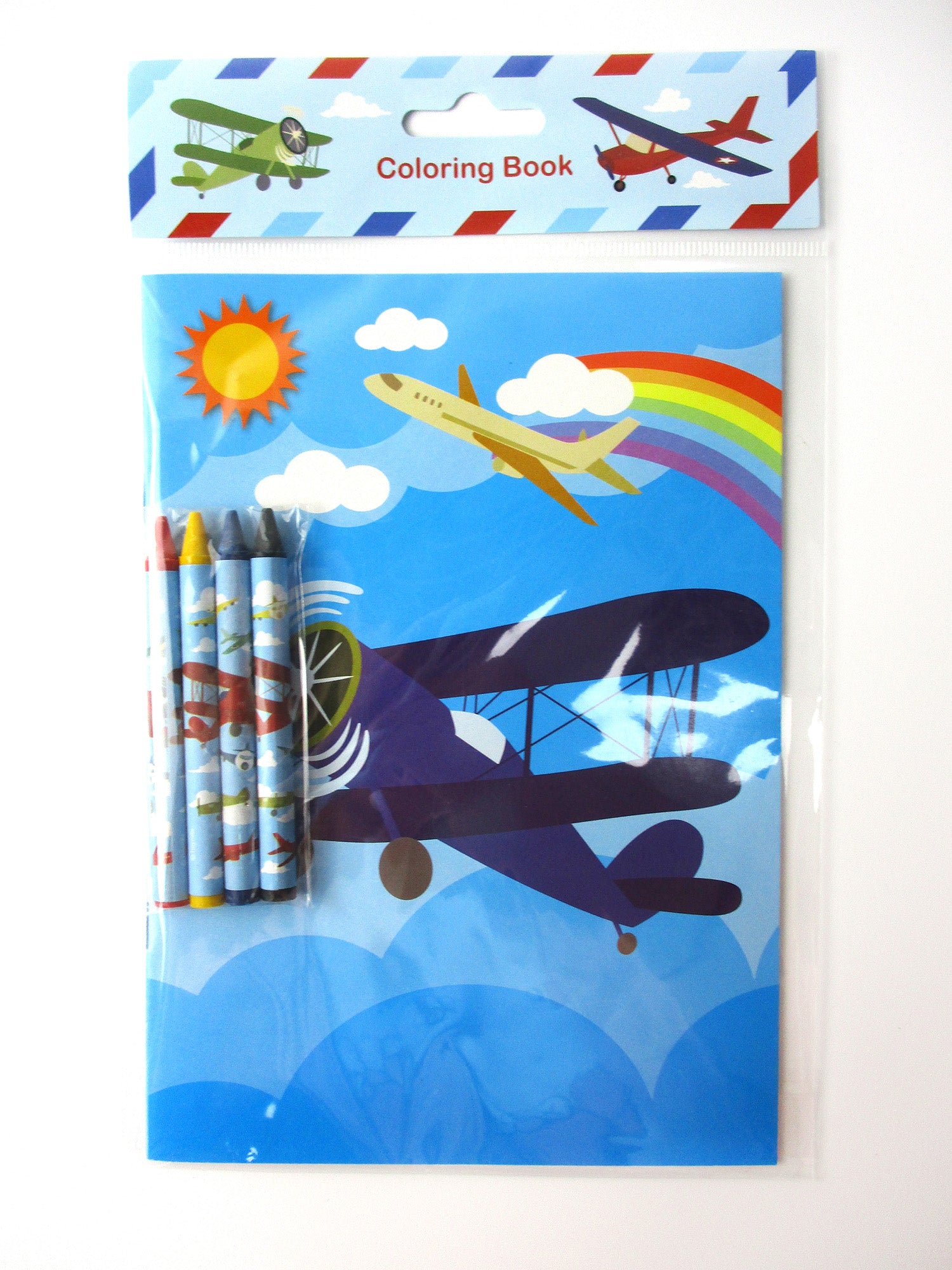 Download Airplane Coloring Books With Crayons Party Favors Set Of 6 Or 12 Tiny Mills