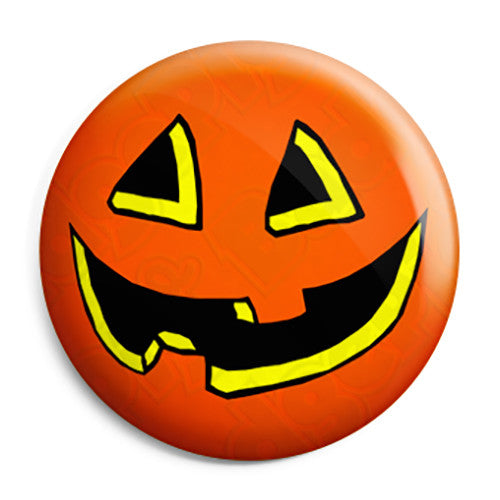 Halloween Pumpkin Face - Button Badge, Fridge Magnet, Key Ring ...