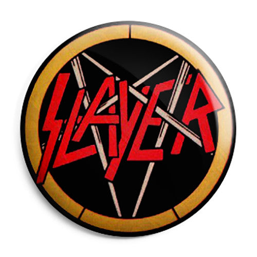 Slayer Pentagram Logo - Thrash Metal Button Badge, Fridge Magnet ...
