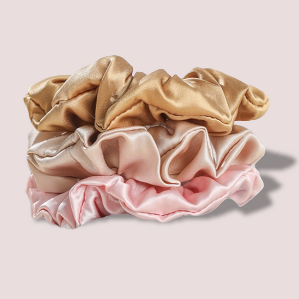 Picture of our large size sedosa silk scrunchies.