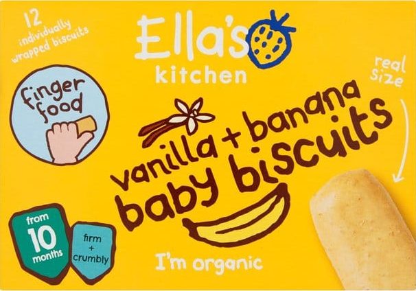 Billede af Ellas Kitchen - Banana & Vanilla baby biscuit (fra 10 mdr.)