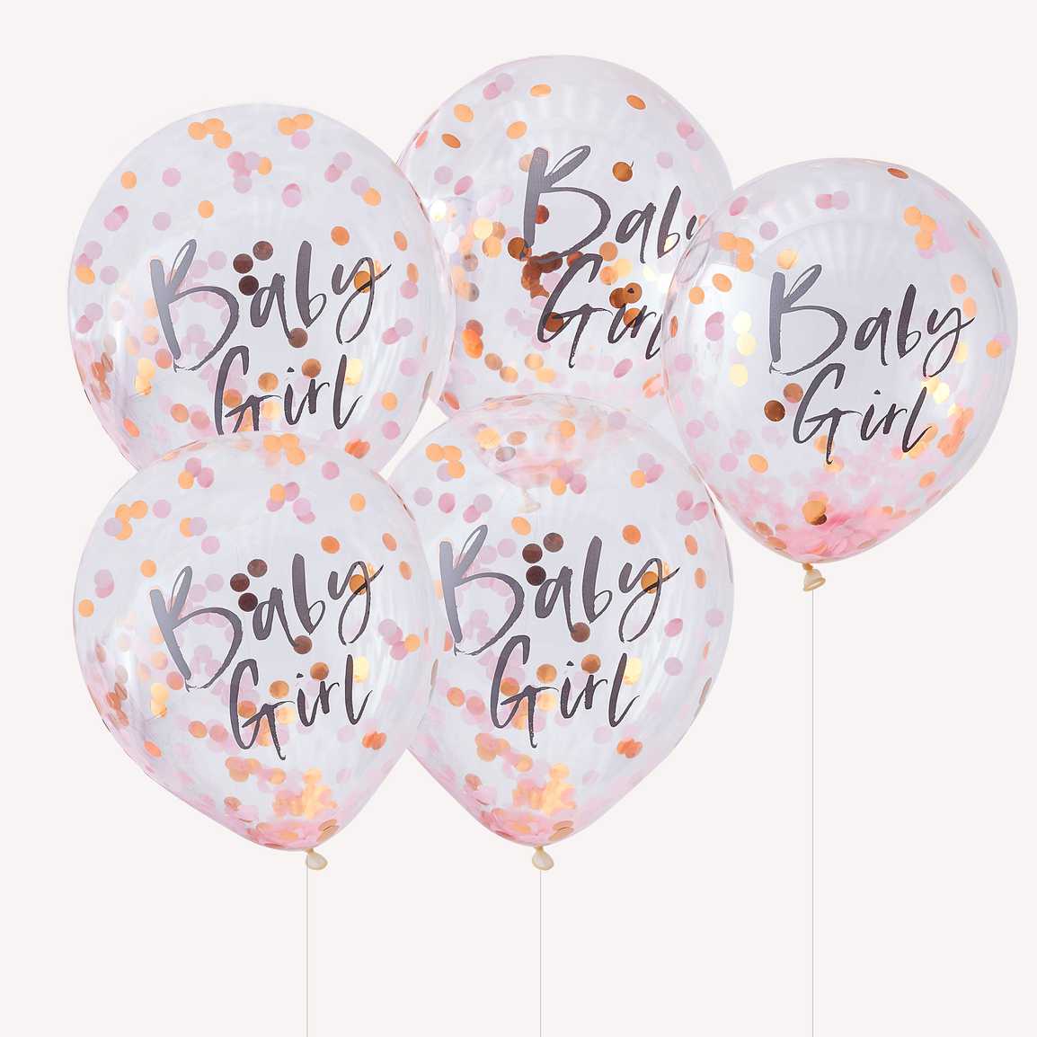 Billede af Babyshower - Baby Girl Pink Baby Shower Balloons