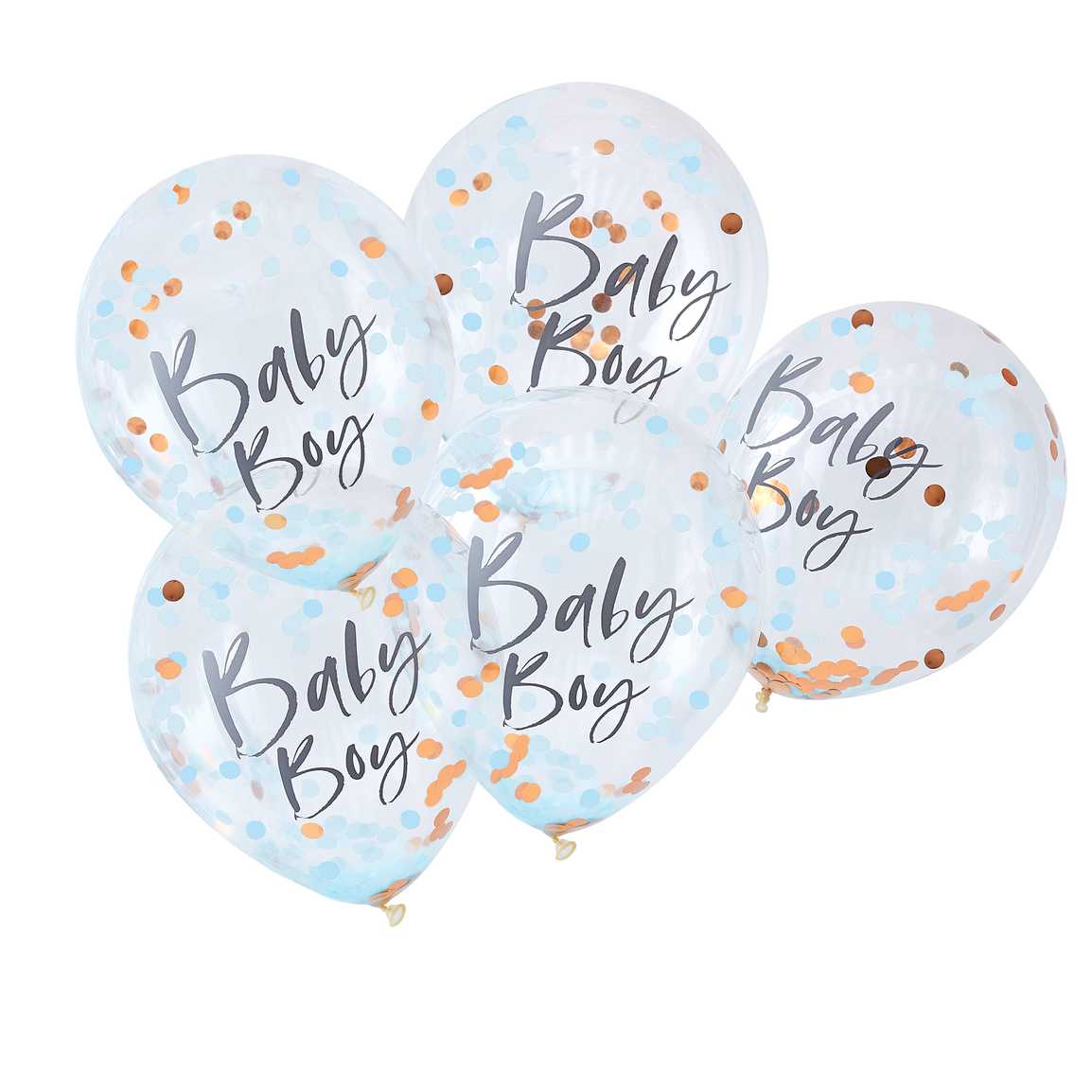 Billede af Babyshower - Blå baby boy balloner