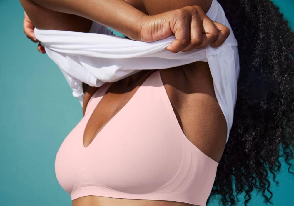 Revolution V-Neck Bra in Rosewater display: full