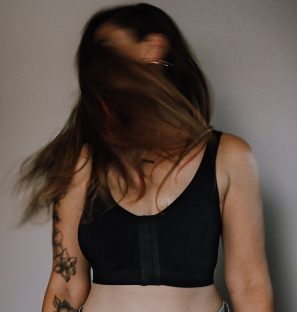 Two years post-surgery. Self-portrait by @youbymia, photographed wearing the Ultra Soft Front Closure Bra. display: full