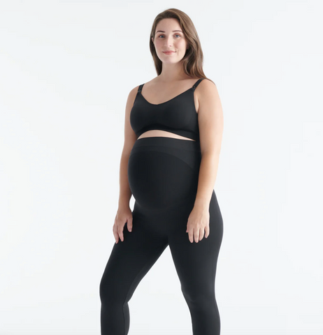 Black Maternity Gym Wear Leggings | The Lorena | Luna Gray