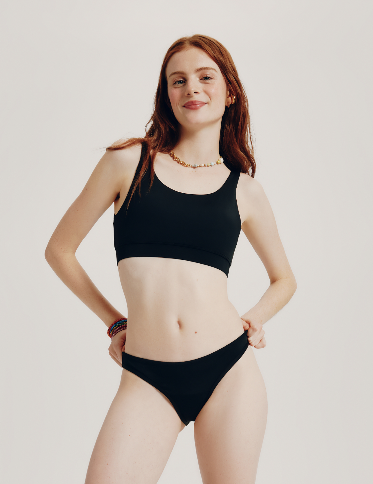 Teen Double Scoop Bikini Top, Period Swimwear for Teens