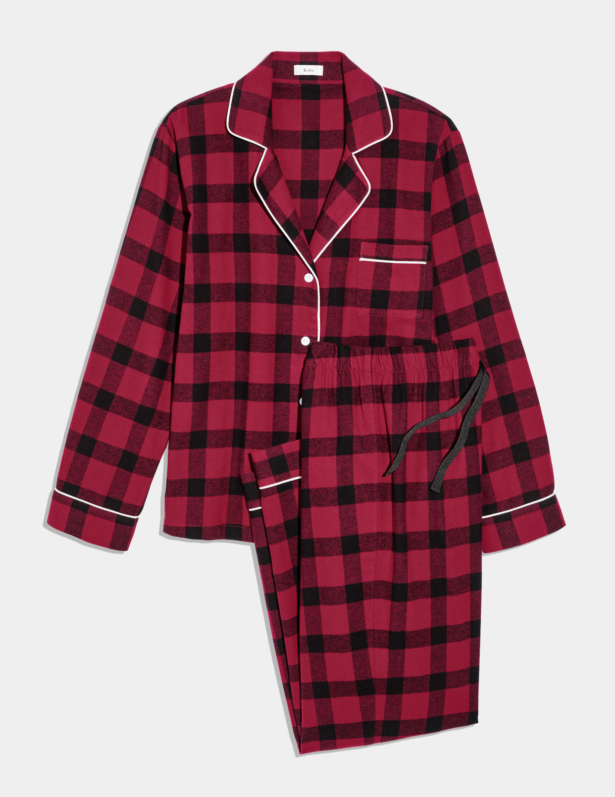 Pj Salvage Kick Back Relax Flannel Pajama Set in Red