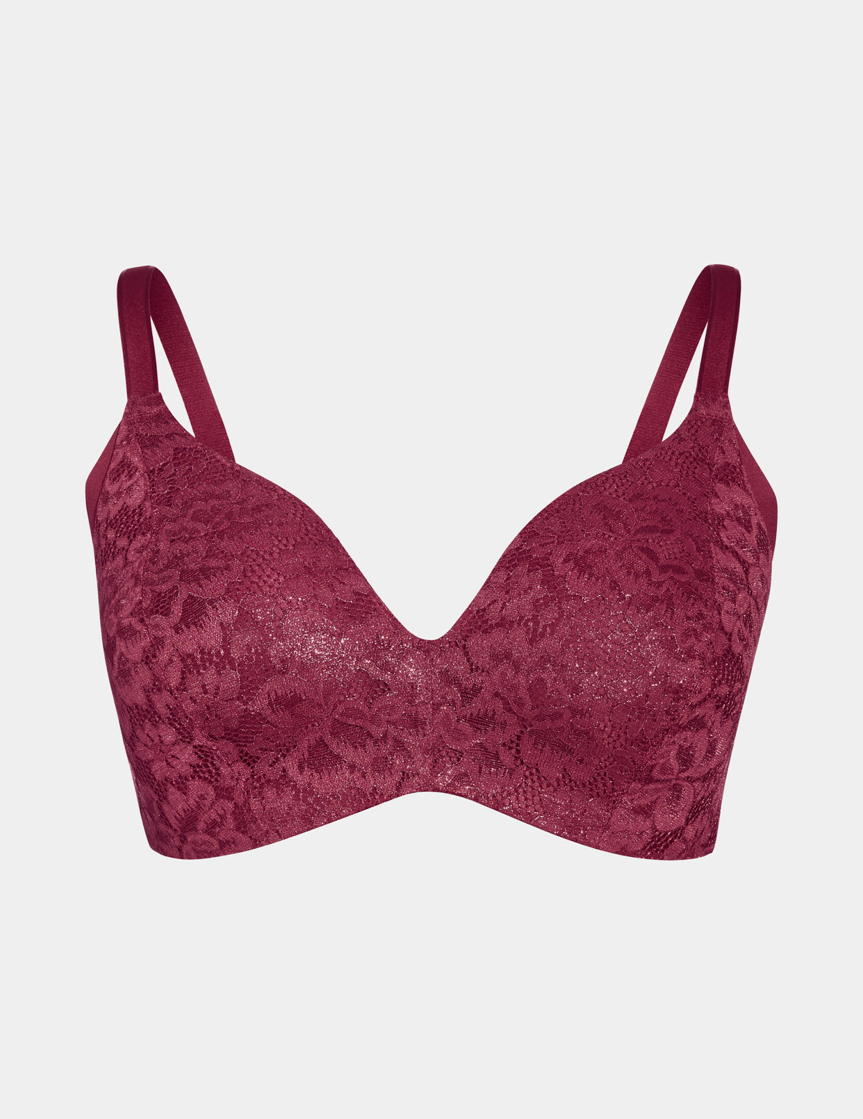 KNIX Lace WingWoman Wireless Contour Bra in Red Velvet Limited