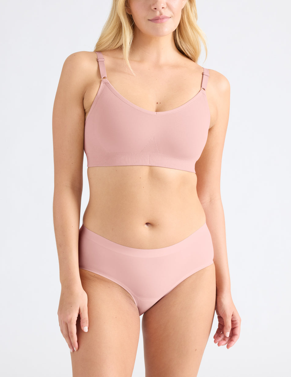 Knix Good to Go Seamless Bra in pink clay - size M