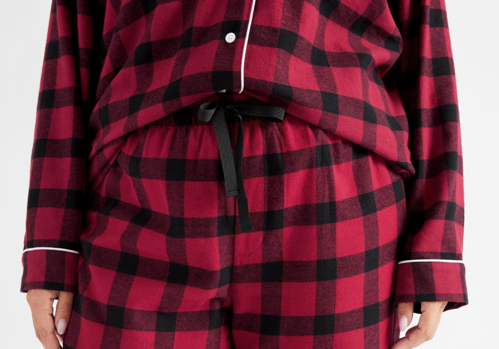 Fireside Flannel Pajama Set in Buffalo Plaid display: full