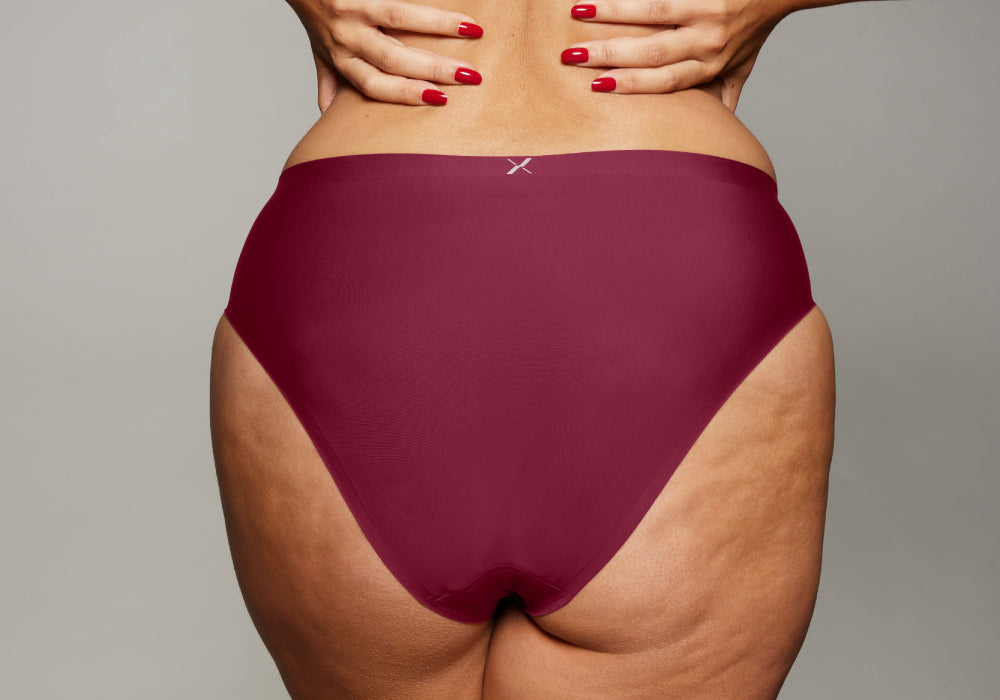 Leakproof French Cut Underwear in Red Velvet display: full