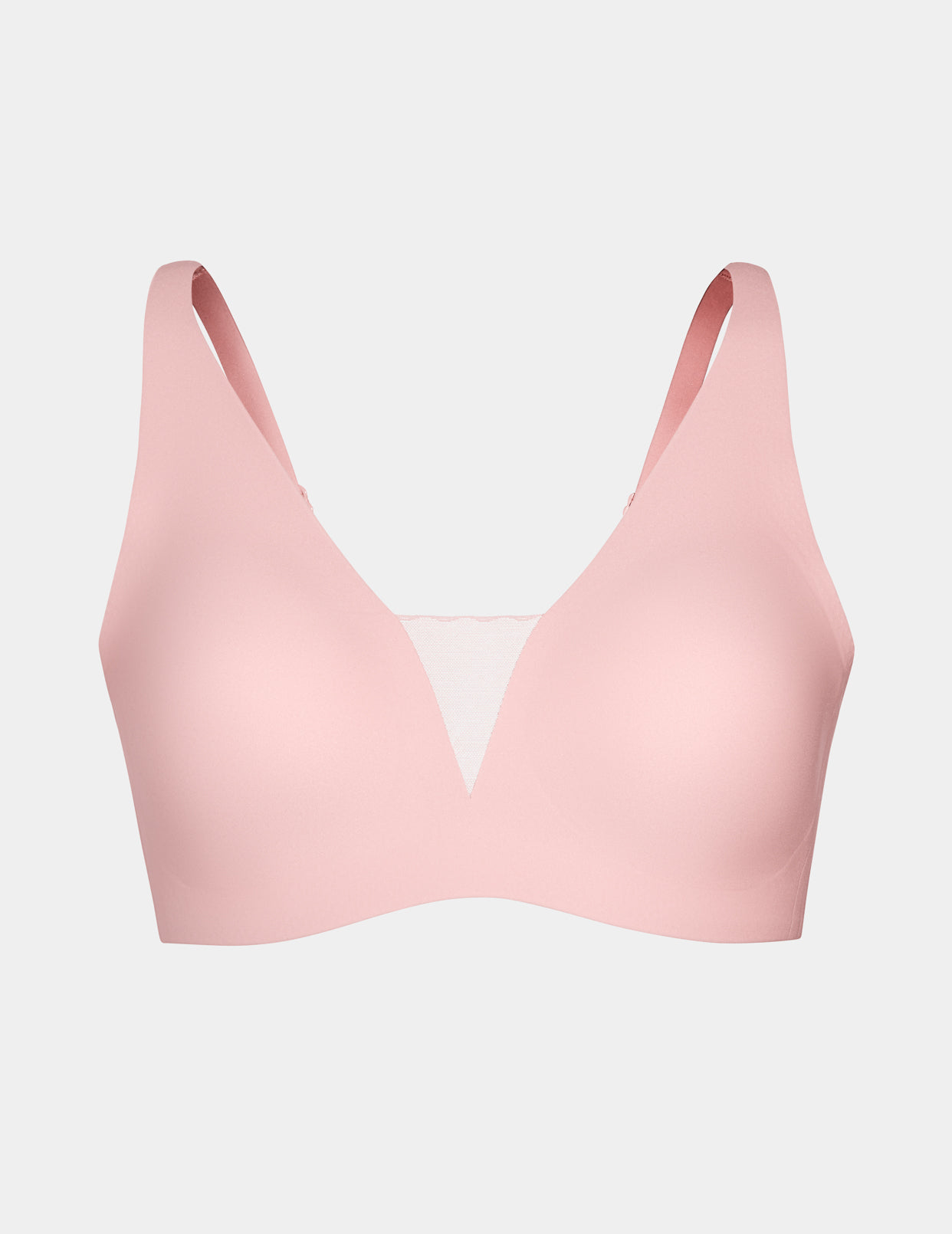 Women Blush Pink Monogram Mesh Soft Cup Bra