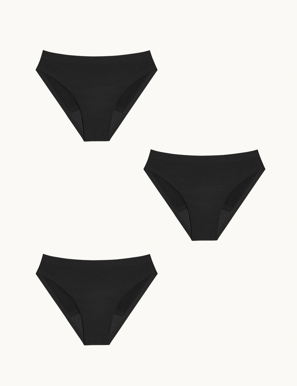  KNIX Super Leakproof Bikini - Period Underwear for Women -  Black, X-Small (3 Pack) : Clothing, Shoes & Jewelry