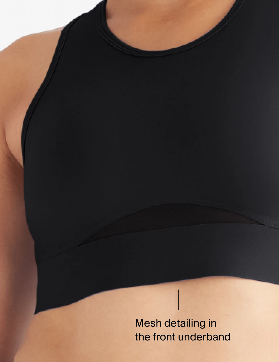 Mesh detailing in the front underband 
