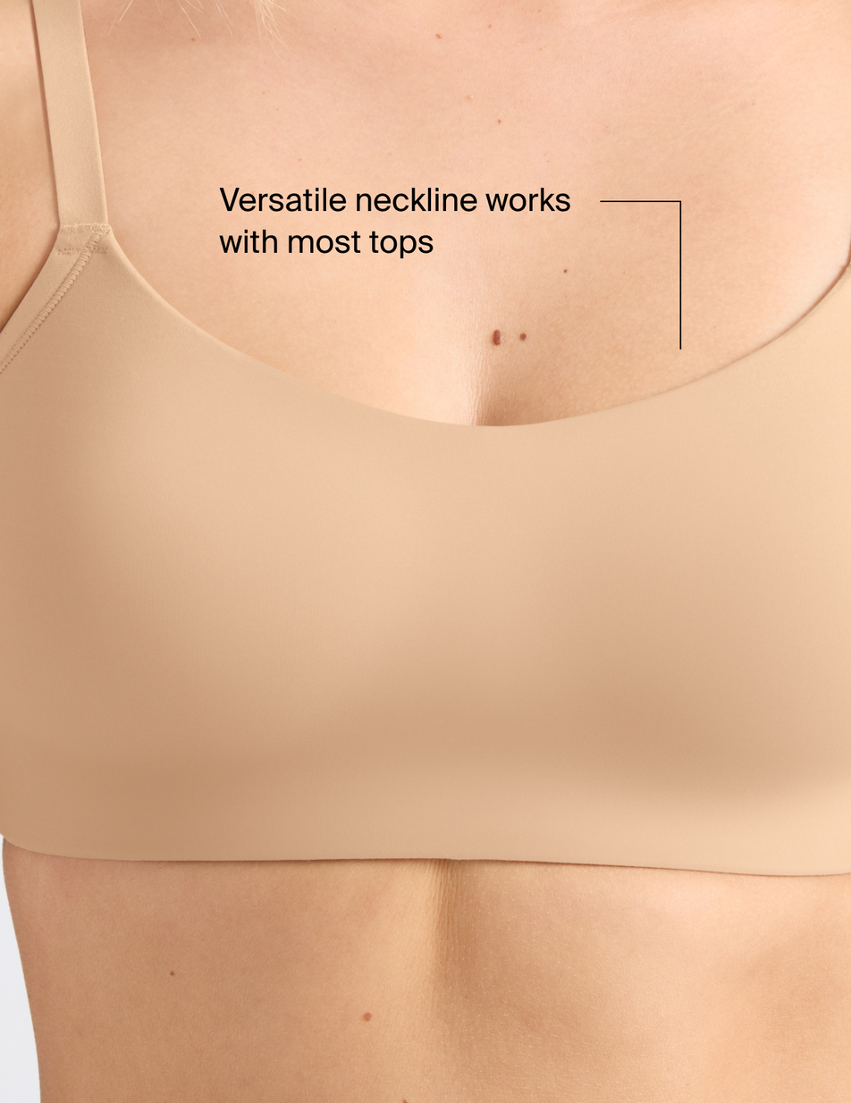 Versatile neckline works with most tops