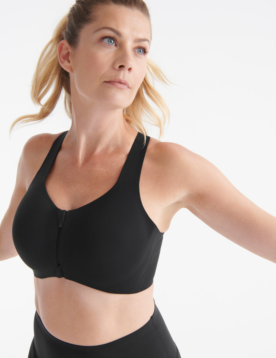 Zimisa, Padded Front Zip Sports Bra