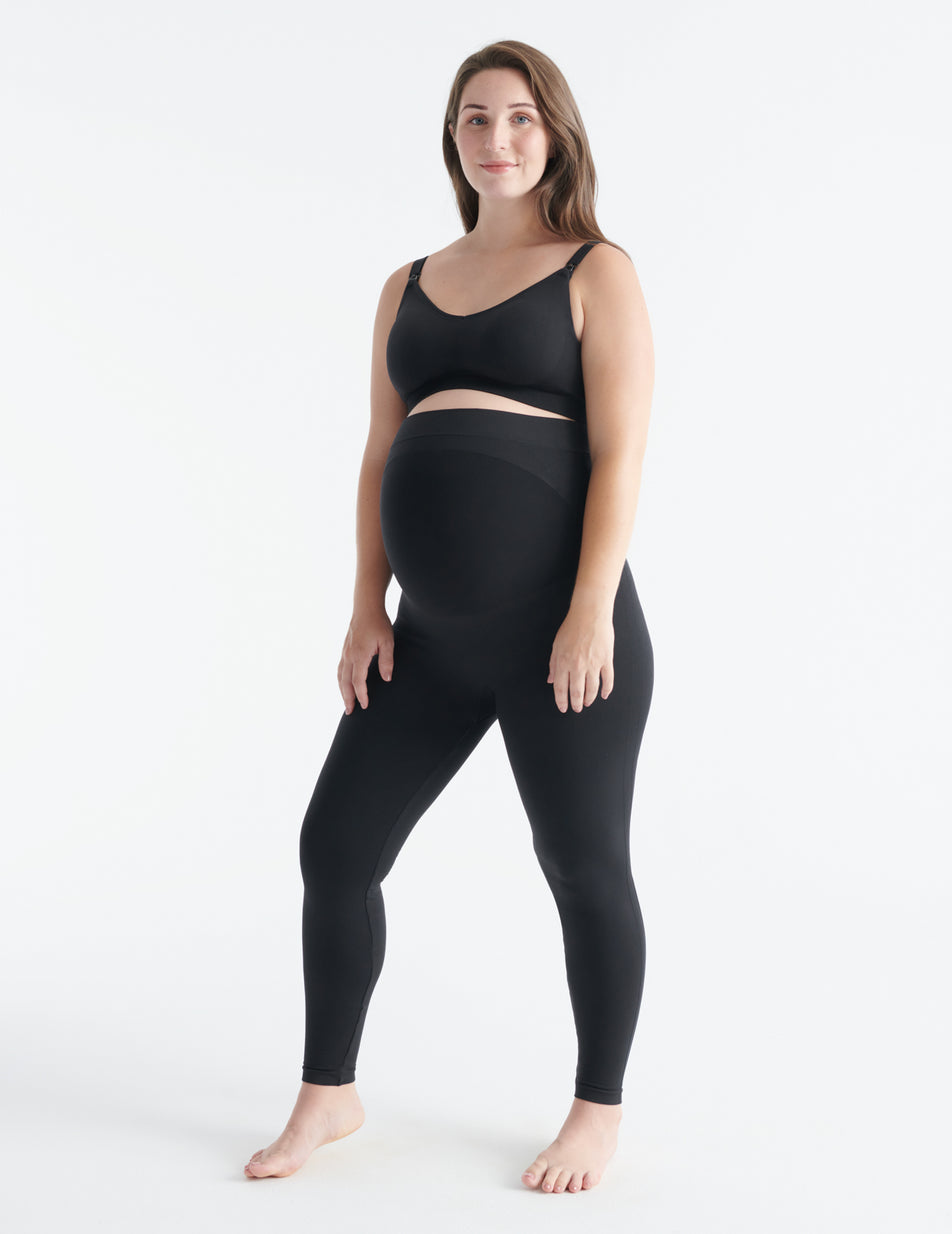 Maternity High-Waisted Elevate Compression Crops