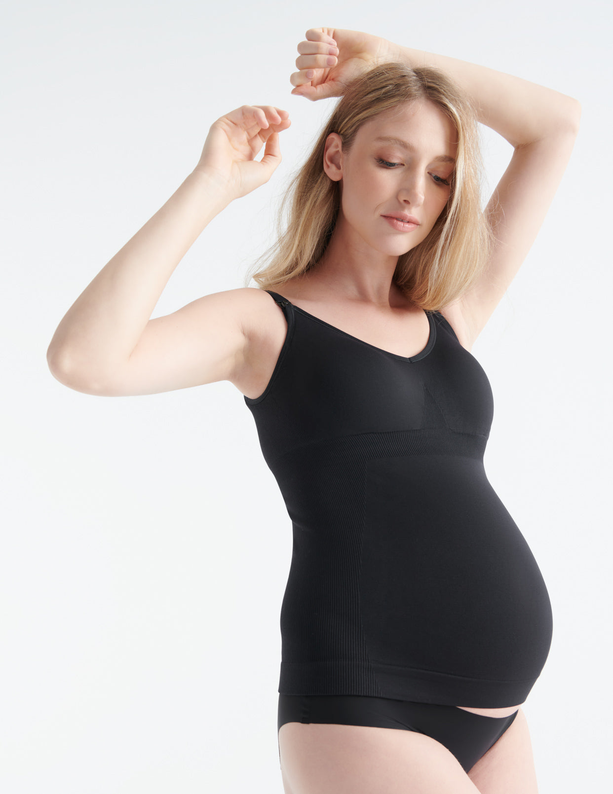 Maternity Pregnancy Tank Tops Solid Color Camisole With Built in
