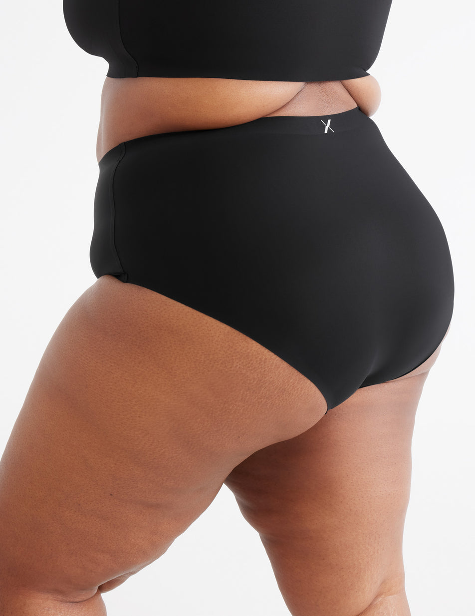 Women's Underwear Plus Size Workout Panty High Waist Breathable Invisibles  Panties No Show High Rise Briefs Bikini, Black, Large : :  Clothing, Shoes & Accessories