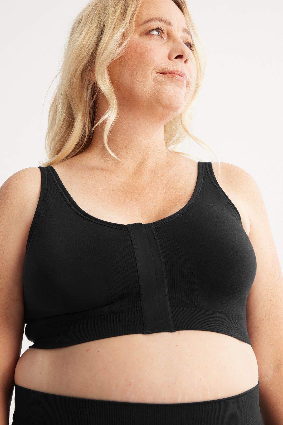Mrat Clearance Sports Bras for Women High Support Wire-Free Large Breasts  Plus Size Bralette Wireless with Support and Lift Snap Front Bra Older Swim