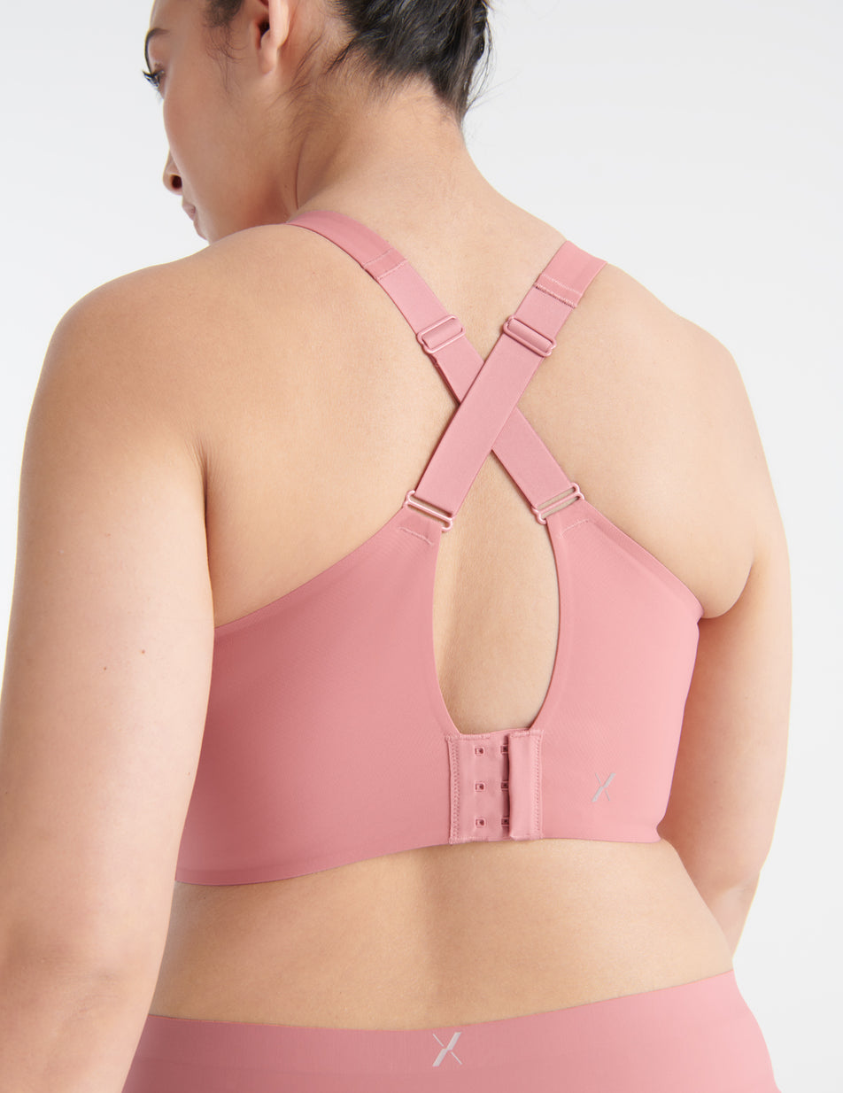 knix, Intimates & Sleepwear, Knix Front Zip Catalyst Sports Bra Pink  Ginger Size 5 38c38d4c