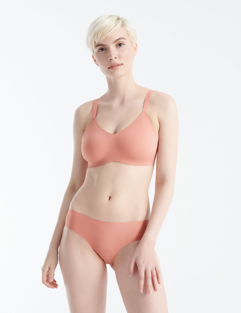 Knix - Introducing: The Padded V-Neck Evolution Bra in Blush and