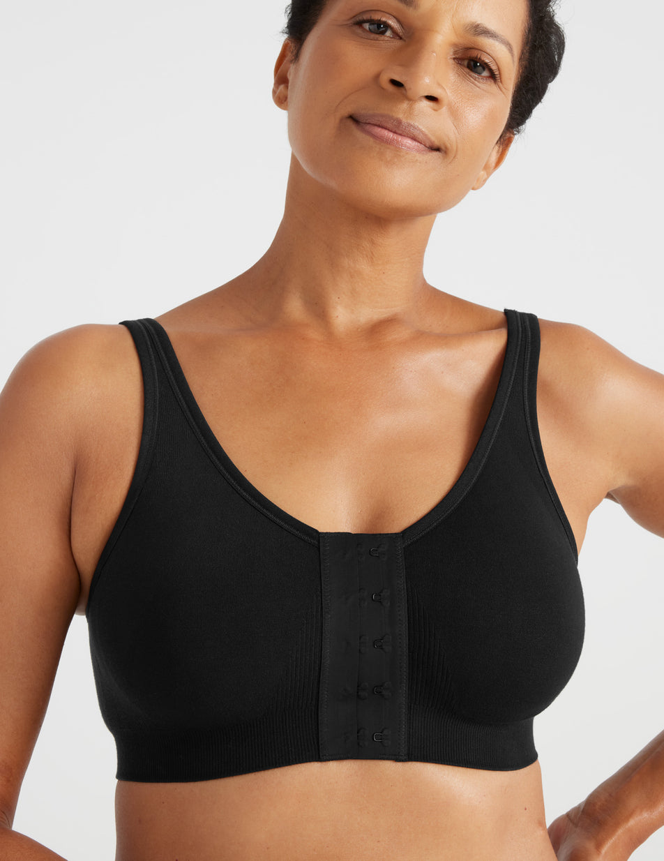 Black Front Closure Bra