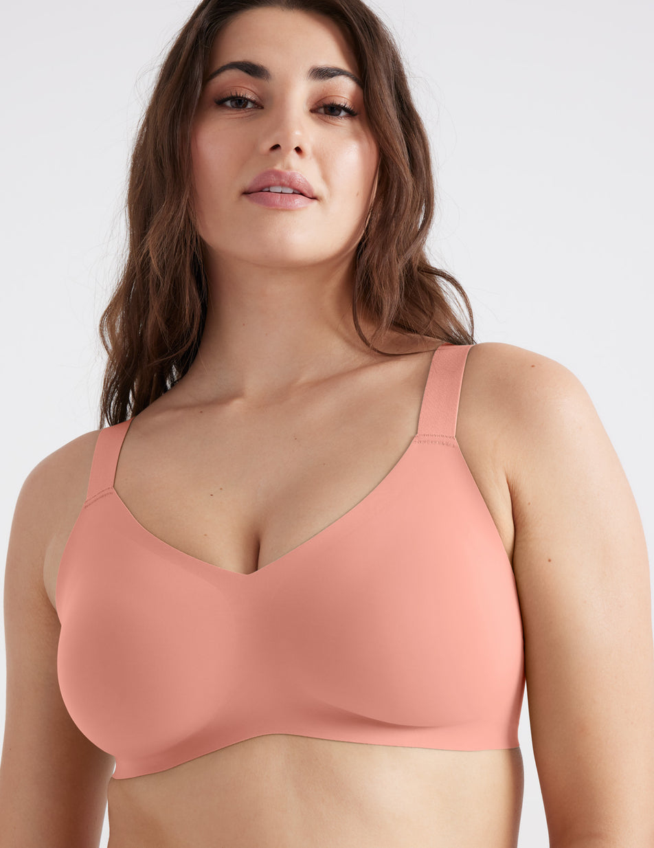 Padded V-Neck Bra - Wide Strap