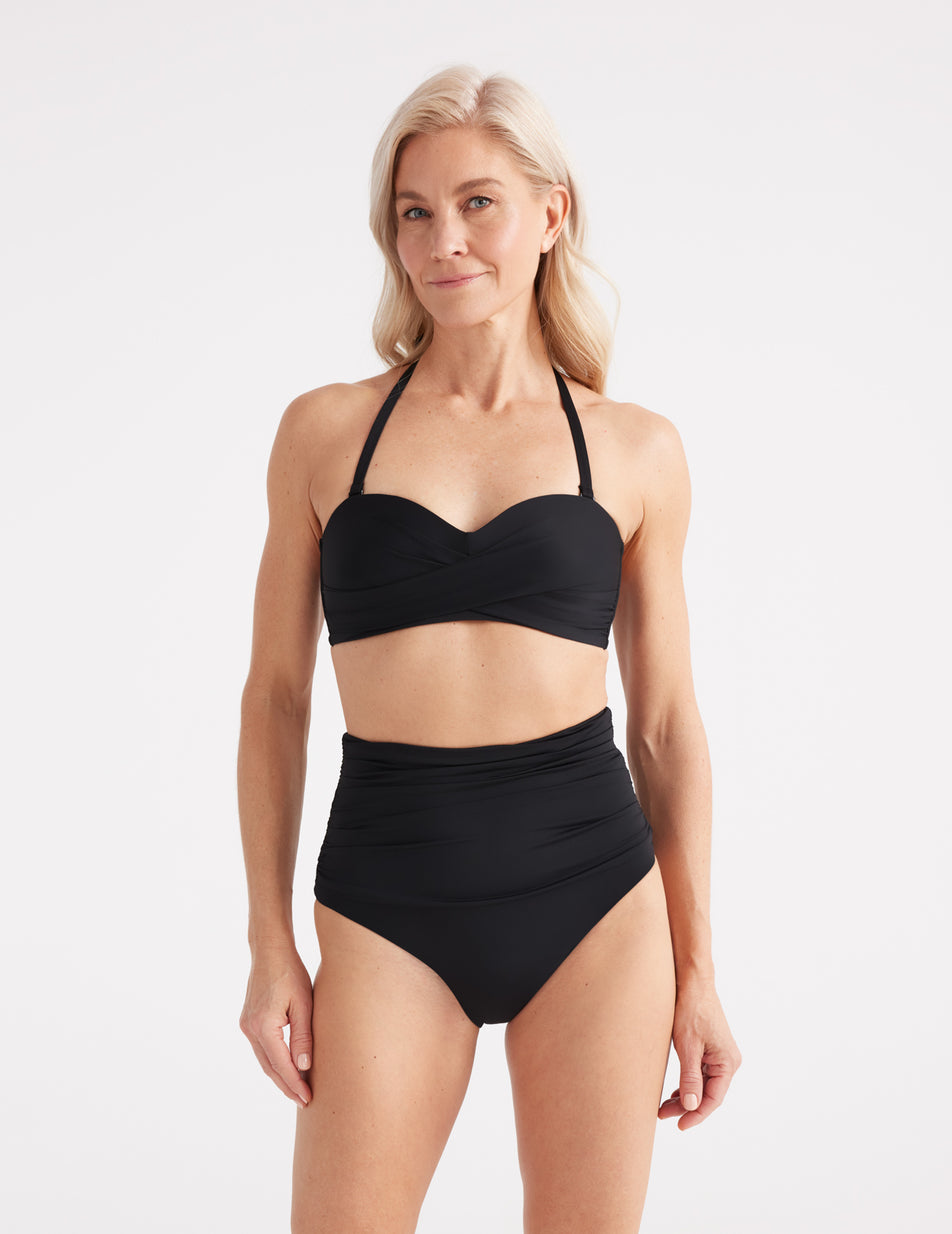 Swim Sense High-Waisted Bikini Bottom Proper Black