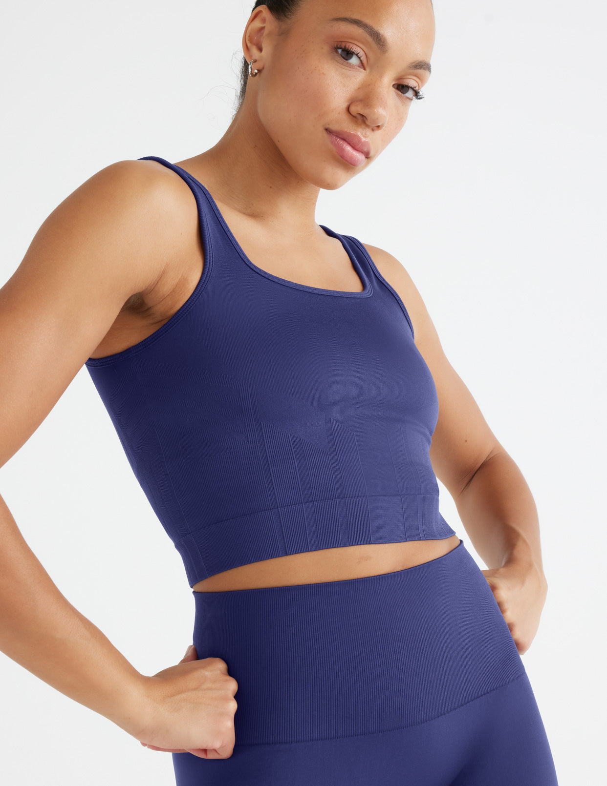 Midnight Blue Tank Bra Workout Top