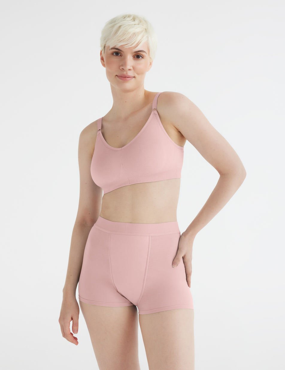 Knix - ☁️HELLO FEBRUARY☁️ Introducing our dreamy new colors: Warm Spice &  Rose Water Available in all of your favorite Knix bras & underwear  including the Padded V-Neck! Click here to shop