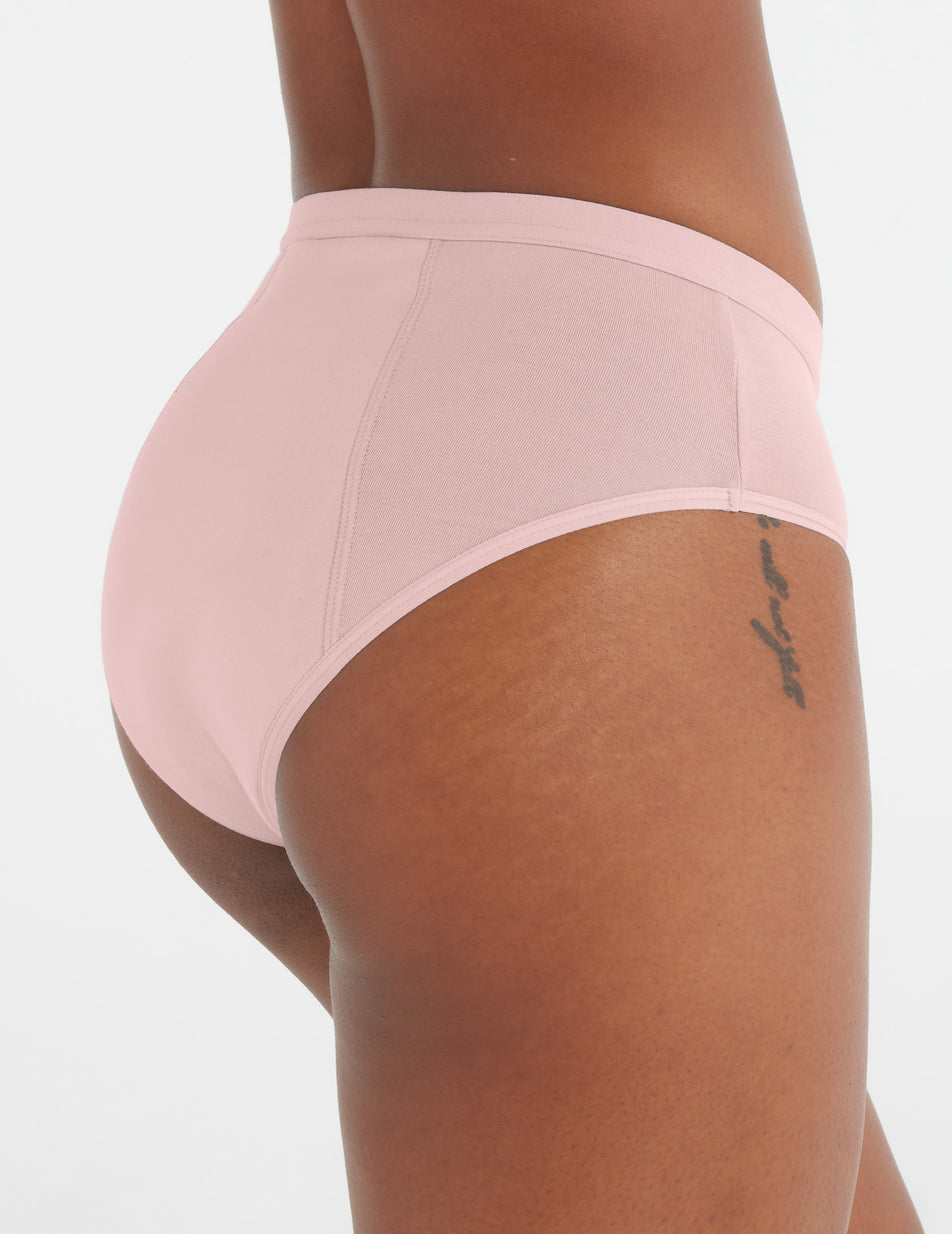Knosfe Cheeky Underwear for Women Menstrual Period Leak Proof Solid Low  Rise Womens Underwear Briefs Pink M
